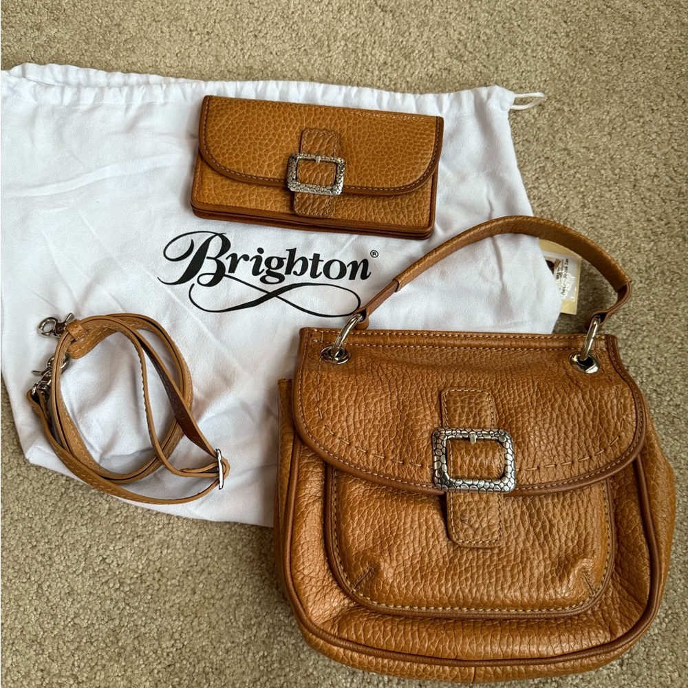 Brighton Brown Leather Shoulder Bag and Wallet